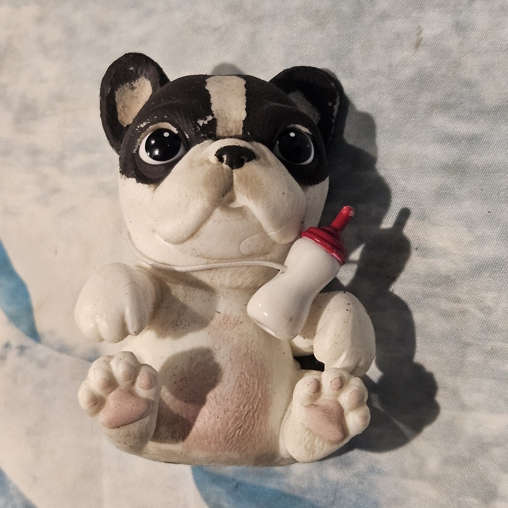 Little‎ Live OMG Pets Black White Terrier Dog Interactive Works W/ Bottle Sounds